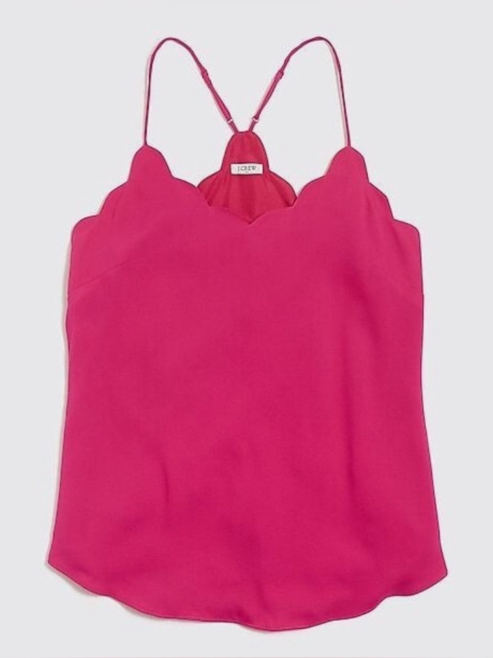 J. Crew Scallop Edge Fuchsia Pink Camisole Top